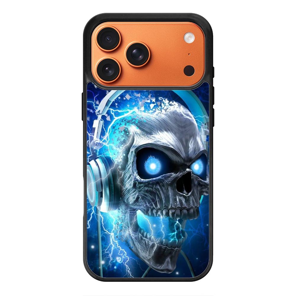 Skull Blue iPhone 17 Pro Max Case