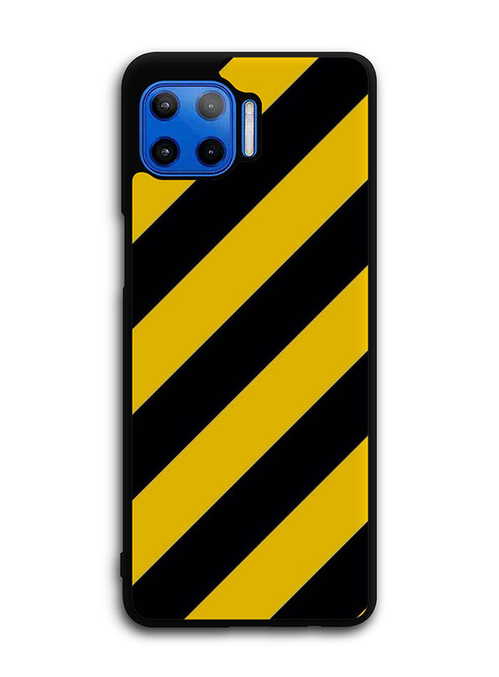 Black Yellow Motorola Moto One 5G Case , Moto One 5G UW Case , Moto G 5G Plus Case