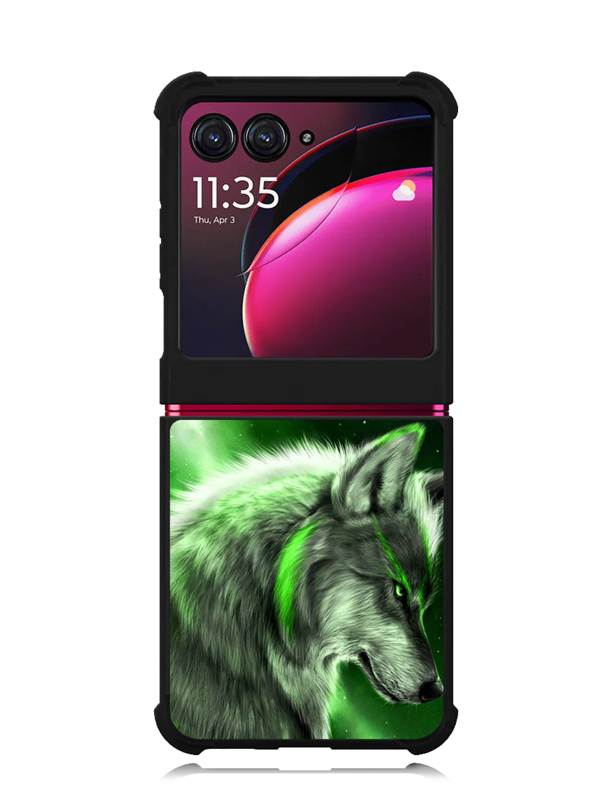 Wolf Green Motorola Moto Razr Plus 2023 , Moto Razr+ 2023 Case