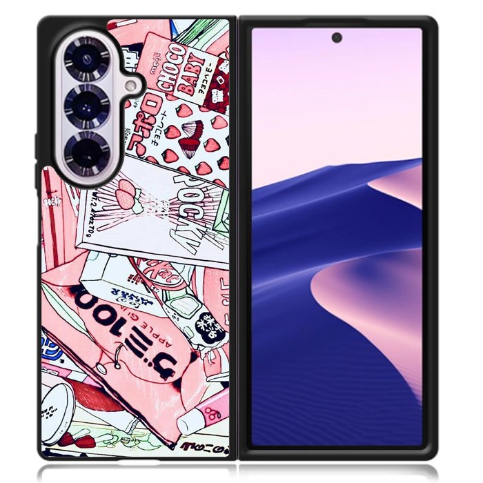 Japanese Pink Samsung Galaxy Z Fold 7 Case DC0899