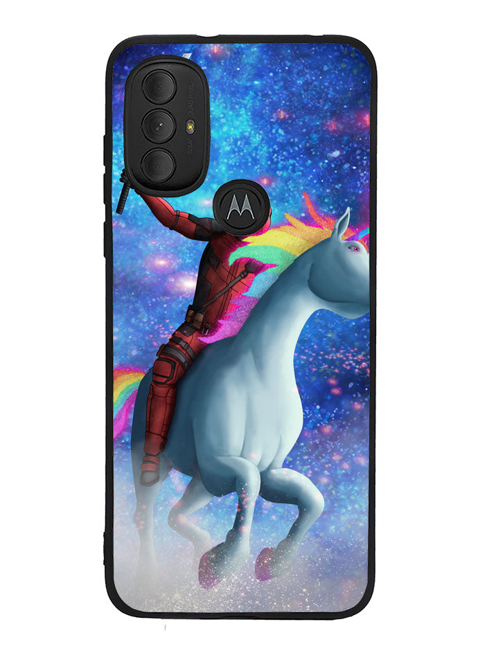 Deadpool on a Unicorn Motorola Moto G Pure 2021 , Moto G Power 2022 Case