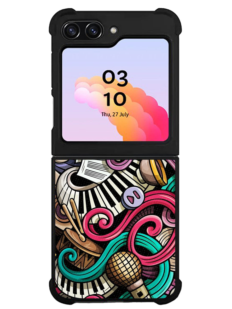 Doodles Music Samsung Galaxy Z Flip 5 5G 2023 Case