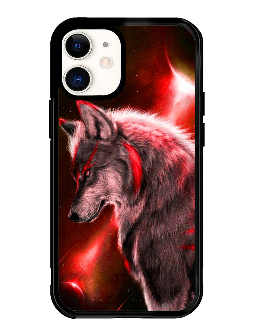 Cool Wolf Red iPhone 12 Case