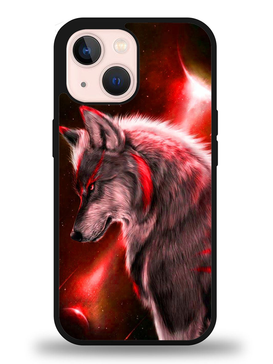 Cool Wolf Red iPhone 13 Case