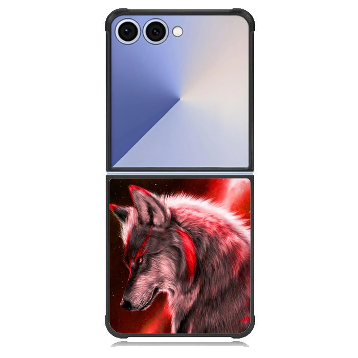 Cool Wolf Red Samsung Galaxy Z Flip 7 Case DC0383