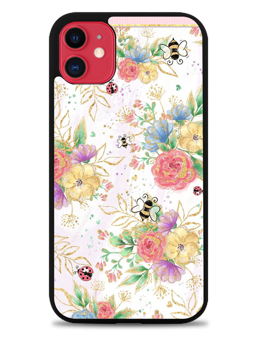 Bee Spring Flowers iPhone 11 Case