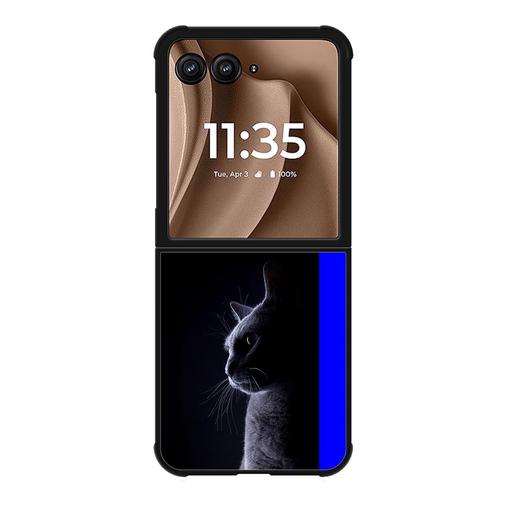 Cat Black White Motorola Moto RAZR Plus 2025 Case