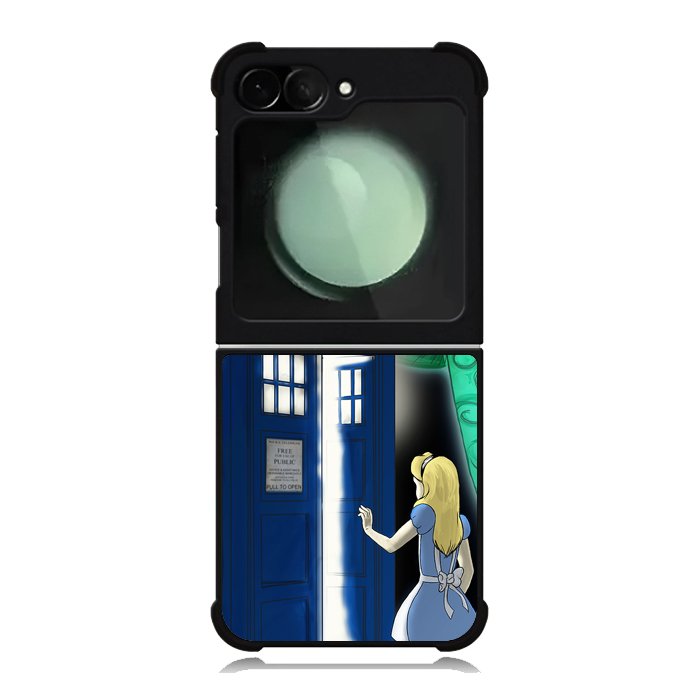 Alice Wonderland On Tardis Samsung Galaxy Z Flip 6 Case
