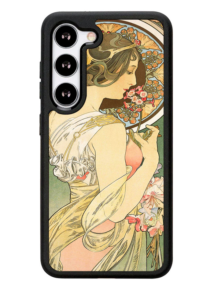 Alphonse Mucha Primrose Art Nouveau Samsung Galaxy S23 Plus 5G / Samsung Galaxy S23+ 5G Case