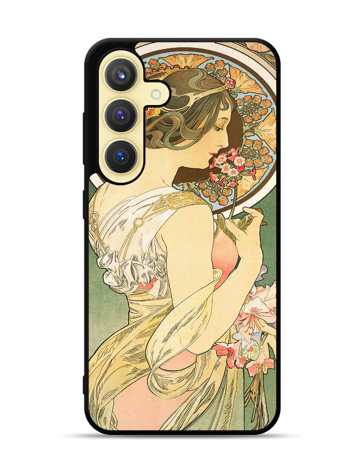 Alphonse Mucha Primrose Art Nouveau Samsung Galaxy S24 Plus 5G , Samsung Galaxy S24+ 5G Case