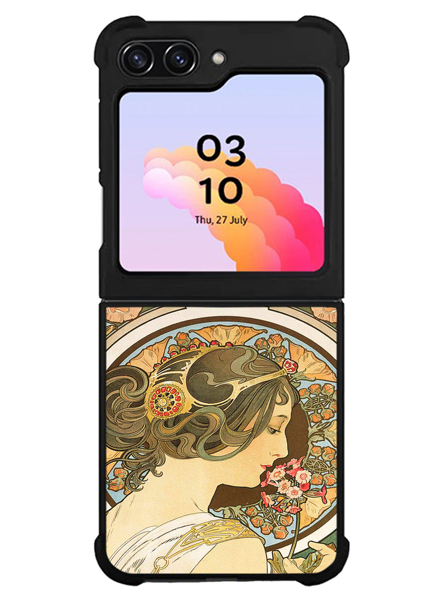 Alphonse Mucha Primrose Art Nouveau Samsung Galaxy Z Flip 5 5G 2023 Case
