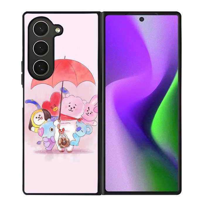 BT21 RJ Shooky Mang Koya Samsung Galaxy Z Fold 6 Case
