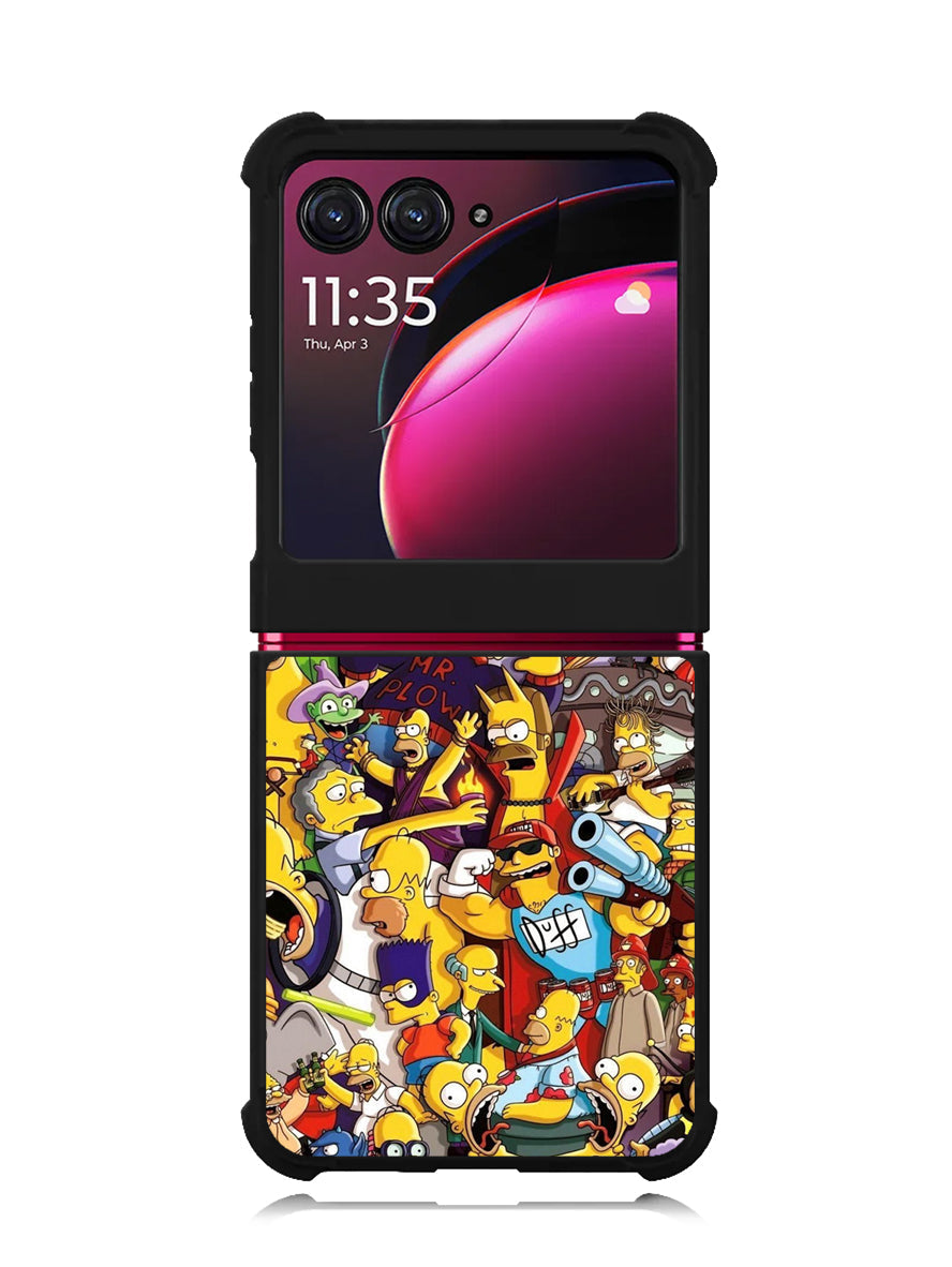 Simpsons All Characters Motorola Moto Razr Plus 2023 , Moto Razr+ 2023 Case