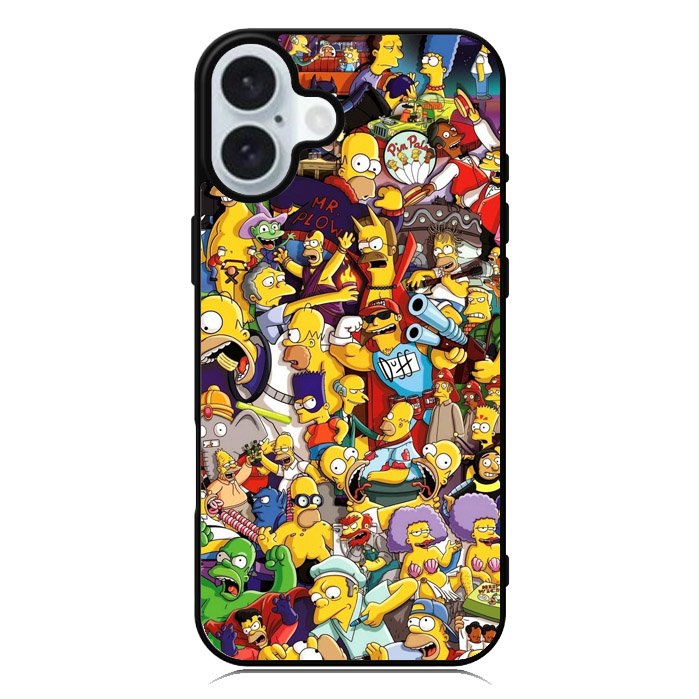 Simpsons All Characters iPhone 16 Plus Case