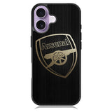 Arsenal Logo Gold iPhone 16 Case DC0094