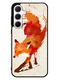 Watercolor art orange red fox animal Samsung Galaxy A55 5G Case
