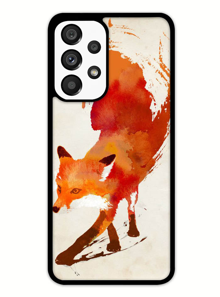 Watercolor art orange red fox animal Samsung Galaxy A53 5G Case