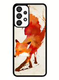Watercolor art orange red fox animal Samsung Galaxy A53 5G Case