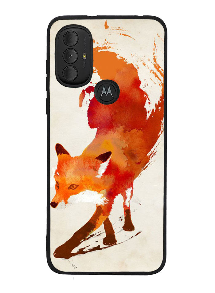 Watercolor art orange red fox animal Motorola Moto G Pure 2021 , Moto G Power 2022 Case