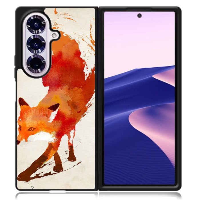 Watercolor Art Orange Red Fox Animal Samsung Galaxy Z Fold 7 Case DC1962