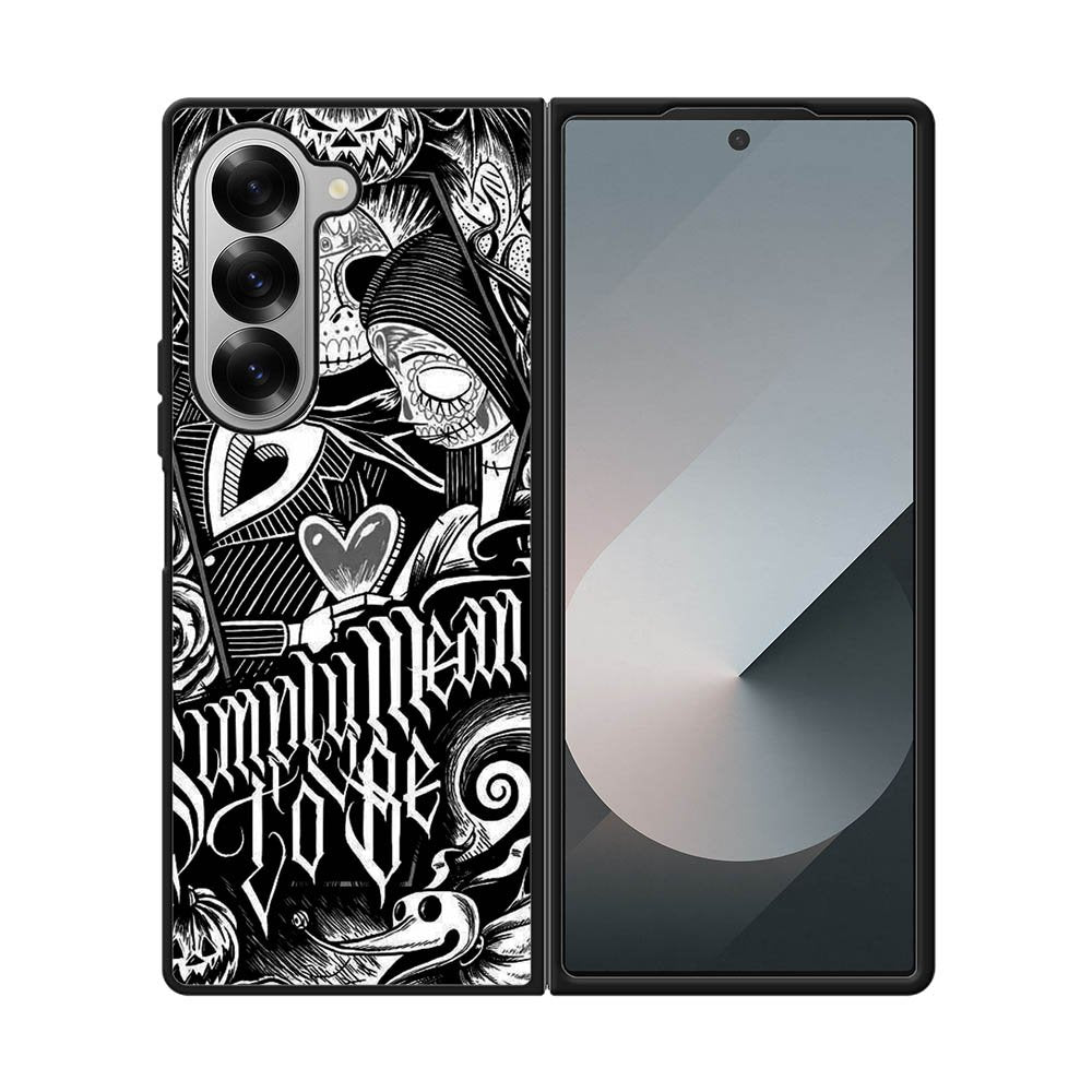 Jack And Sally Muertitos The Nightmare Before Christmas Samsung Galaxy Z Fold 7 5G Case