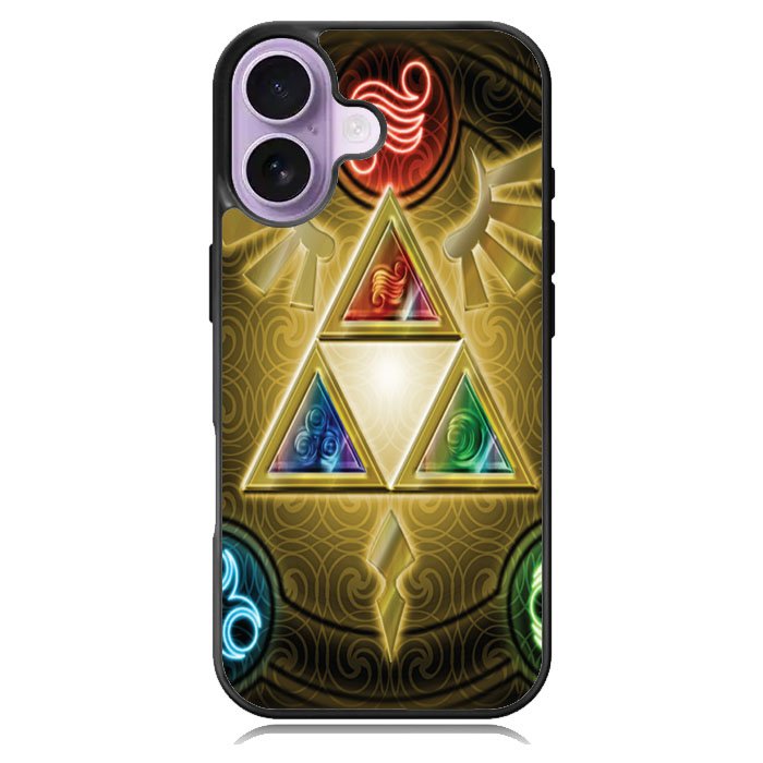 Zelda Triforce Element Case iPhone 16 Plus Case DC2001