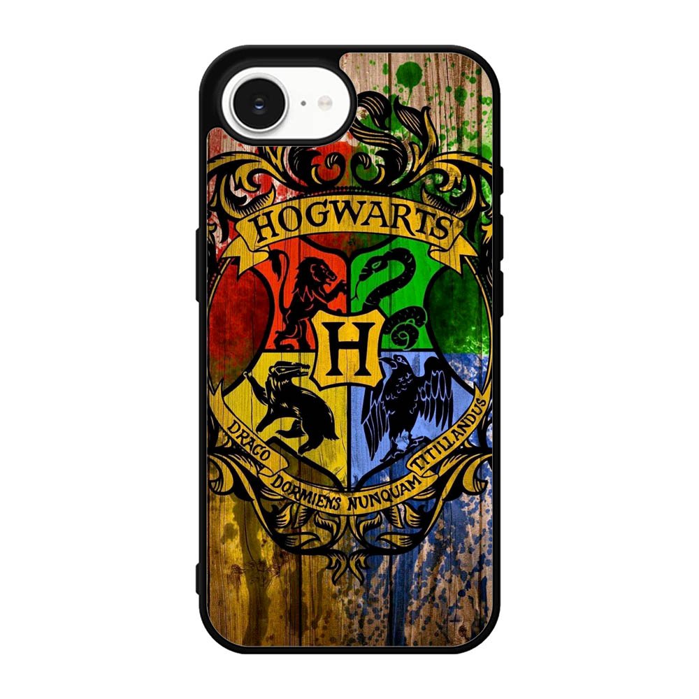 Harry Potter Hogwarts Logo wood iPhone 17e Case