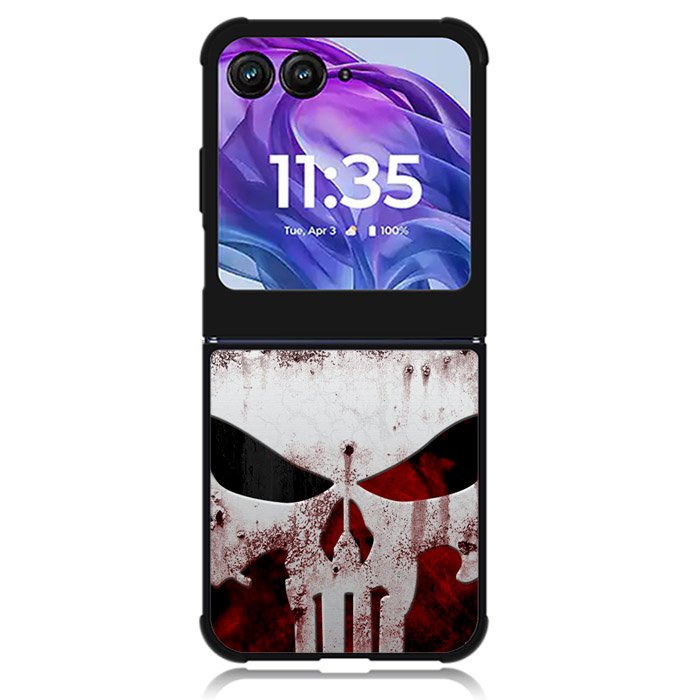 Marvel Superhero PUNISHER logo Motorola Moto Razr Plus 2024 , Moto Razr+ 2024 Case