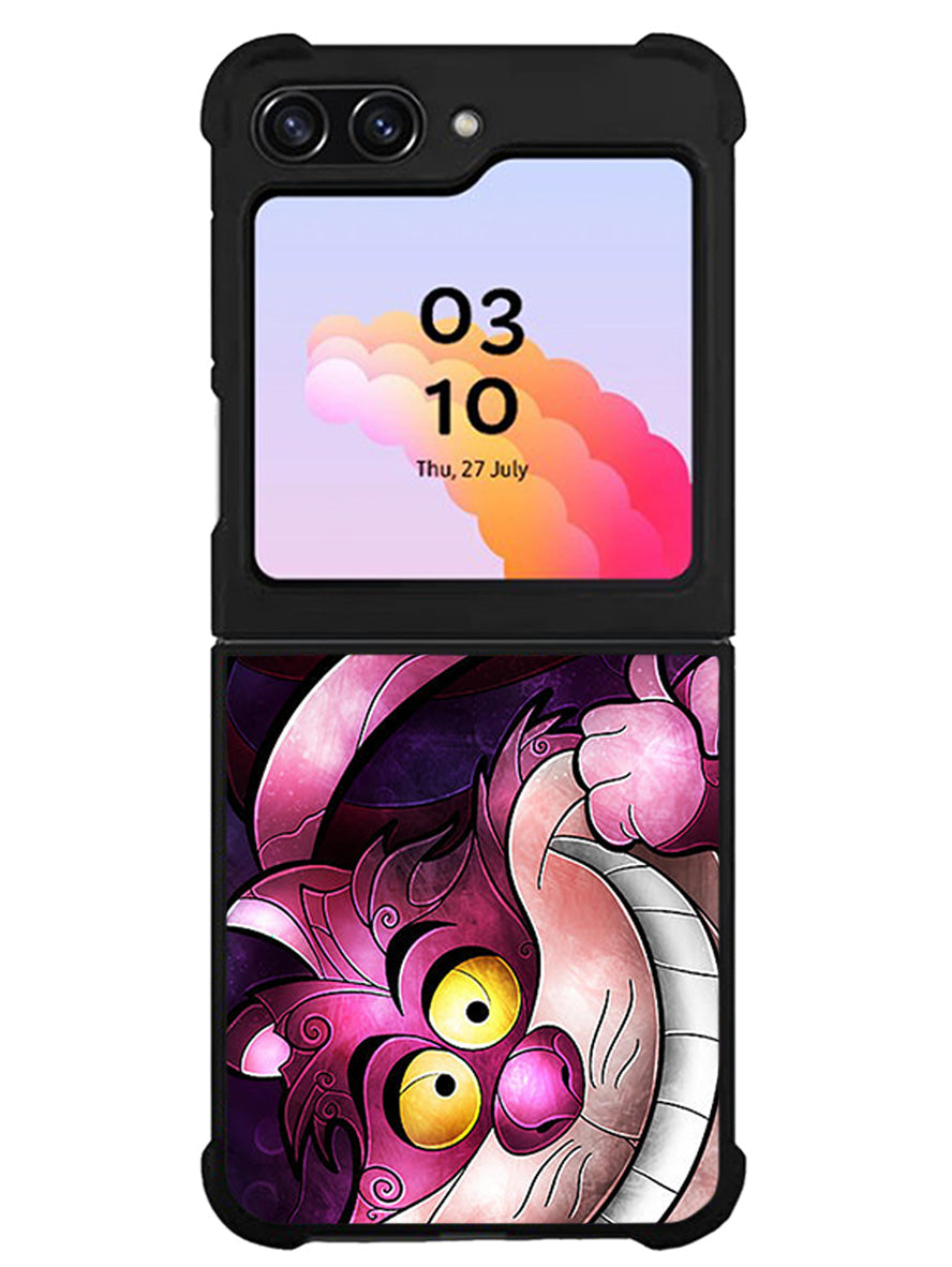 Disney Cheshire Cat Stained Glass Samsung Galaxy Z Flip 5 5G 2023 Case
