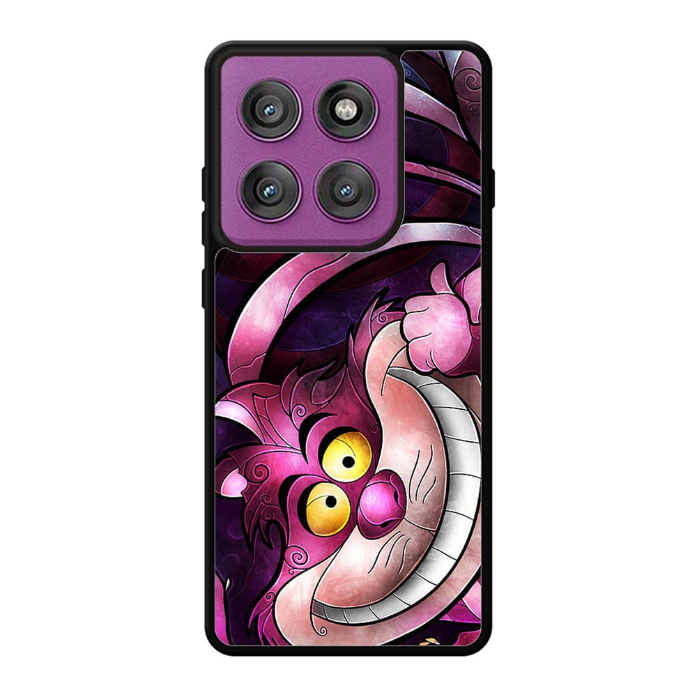 Disney Cheshire Cat Stained Glass Motorola Moto Edge 60 Pro Case