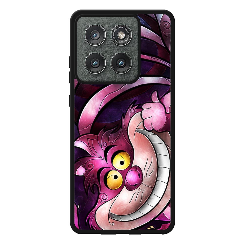 Disney Cheshire Cat Stained Glass Motorola Moto Edge 2025 Case