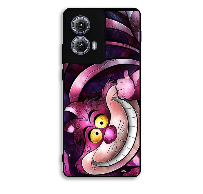 Disney Cheshire Cat Stained Glass Motorola Moto Edge 2024 Case DC1846