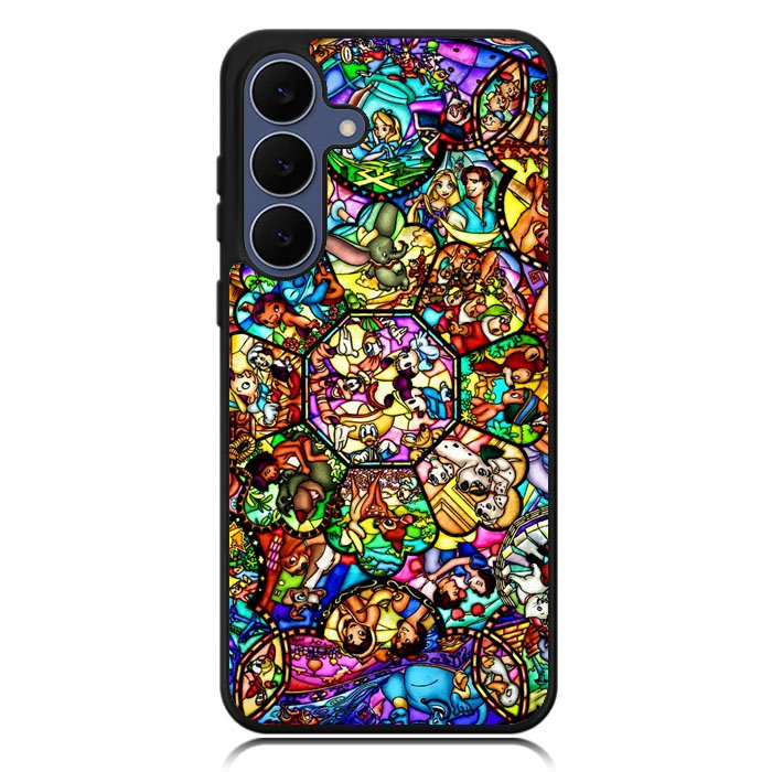All Disney Heroes Stained Glass Samsung Galaxy S25 Case DC0056