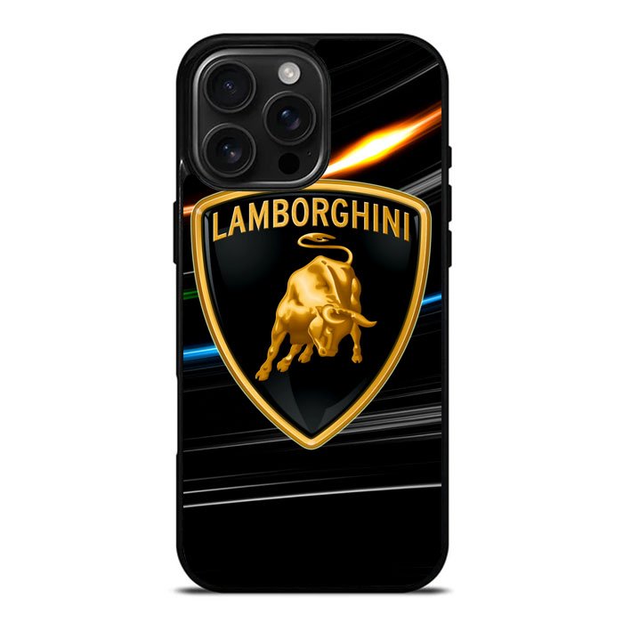 Lamborghini Logo Black iPhone 16 Pro Max Case DC1008