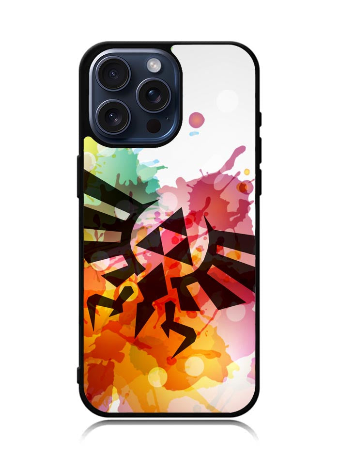 Legend of Zelda Symbol Paint iPhone 15 Pro Max Case BLN3498
