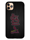 St Louis Cardinals Logo Wood iPhone 11 Pro Max Case