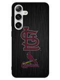 St Louis Cardinals Logo Wood Samsung Galaxy S24 5G Case
