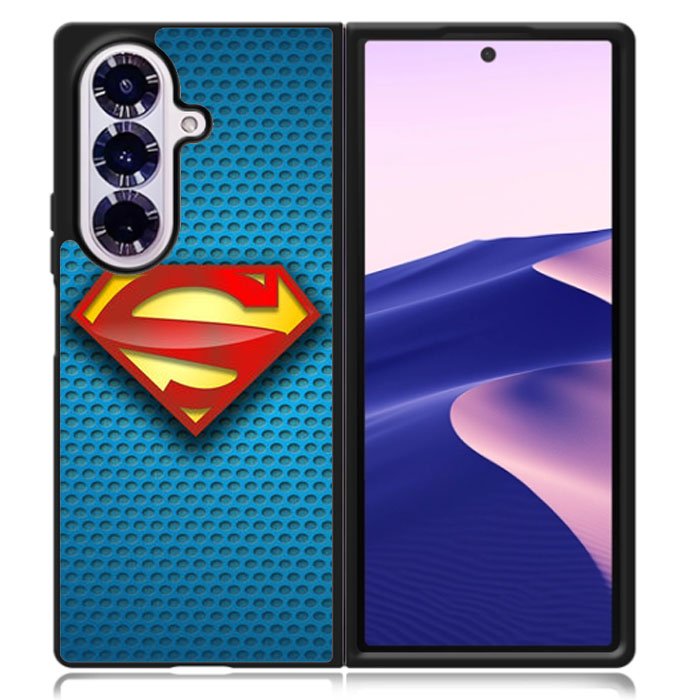 Superman Blue Carbon Logo Samsung Galaxy Z Fold 7 Case DC1798