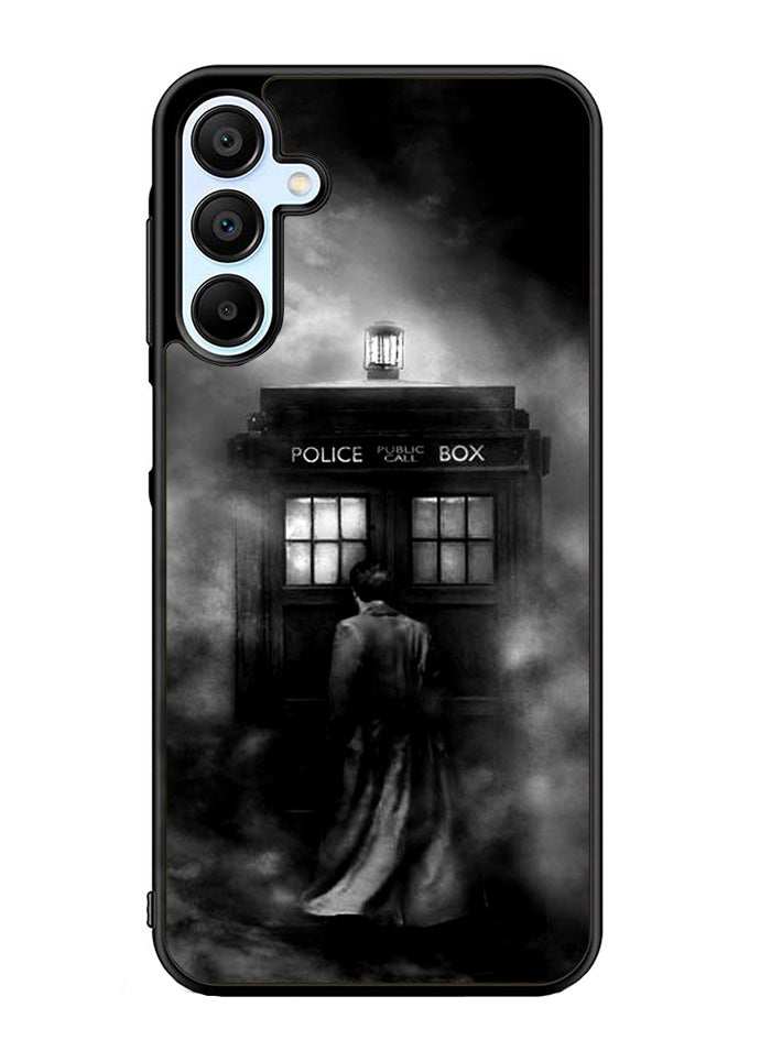 Doctor Who Tardis Police Box Black White Samsung Galaxy A15 5G Case
