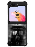 Doctor Who Tardis Police Box Black White Samsung Galaxy Z Flip 5 5G 2023 Case