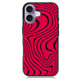 Pewdiepie Red And Black Wavy iPhone 16 Case DC1400