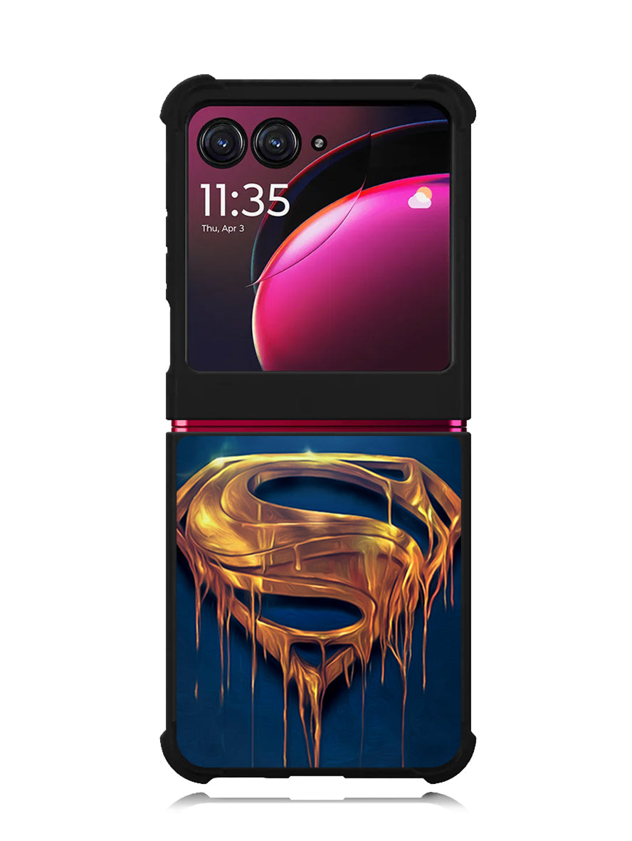 Superman gold Logo Motorola Moto Razr Plus 2023 , Moto Razr+ 2023 Case