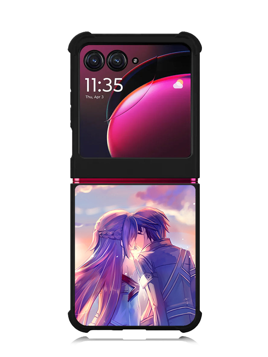 sword art online kirito and asuna Motorola Moto Razr Plus 2023 , Moto Razr+ 2023 Case