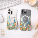 Wildflower Meadow iPhone Case , Samsung Case, Botanical Garden Phone Cover, Butterfly Floral MagSafe Case, Cottagecore Gift