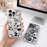 Cute Panda iPhone Case , Samsung Case, Kawaii Panda Pattern Phone Cover, Animal Lover MagSafe Case, Adorable Panda Gift