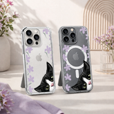 Peekaboo Tuxedo Cat iPhone Case , Samsung Case, Cute Black White Kitty Phone Cover, Cat Mom Gift, MagSafe Case