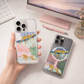 Leopard Jungle iPhone Case , Samsung Case, Tropical Wildlife Phone Cover, Exotic Animal Art, MagSafe Compatible
