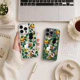 Floral Cat Pattern iPhone Case , Samsung Case, Vintage Garden Cats Phone Cover, Cat Lover Gift MagSafe Case