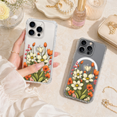 Spring Flower Bouquet iPhone Case , Samsung Case, Vintage Floral Arrangement Phone Cover, Cottagecore MagSafe Case