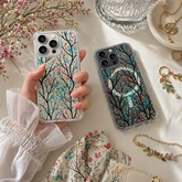 Colorful Forest Branch Pattern iPhone Case , Samsung Case, Abstract Nature Art Phone Cover, MagSafe Case
